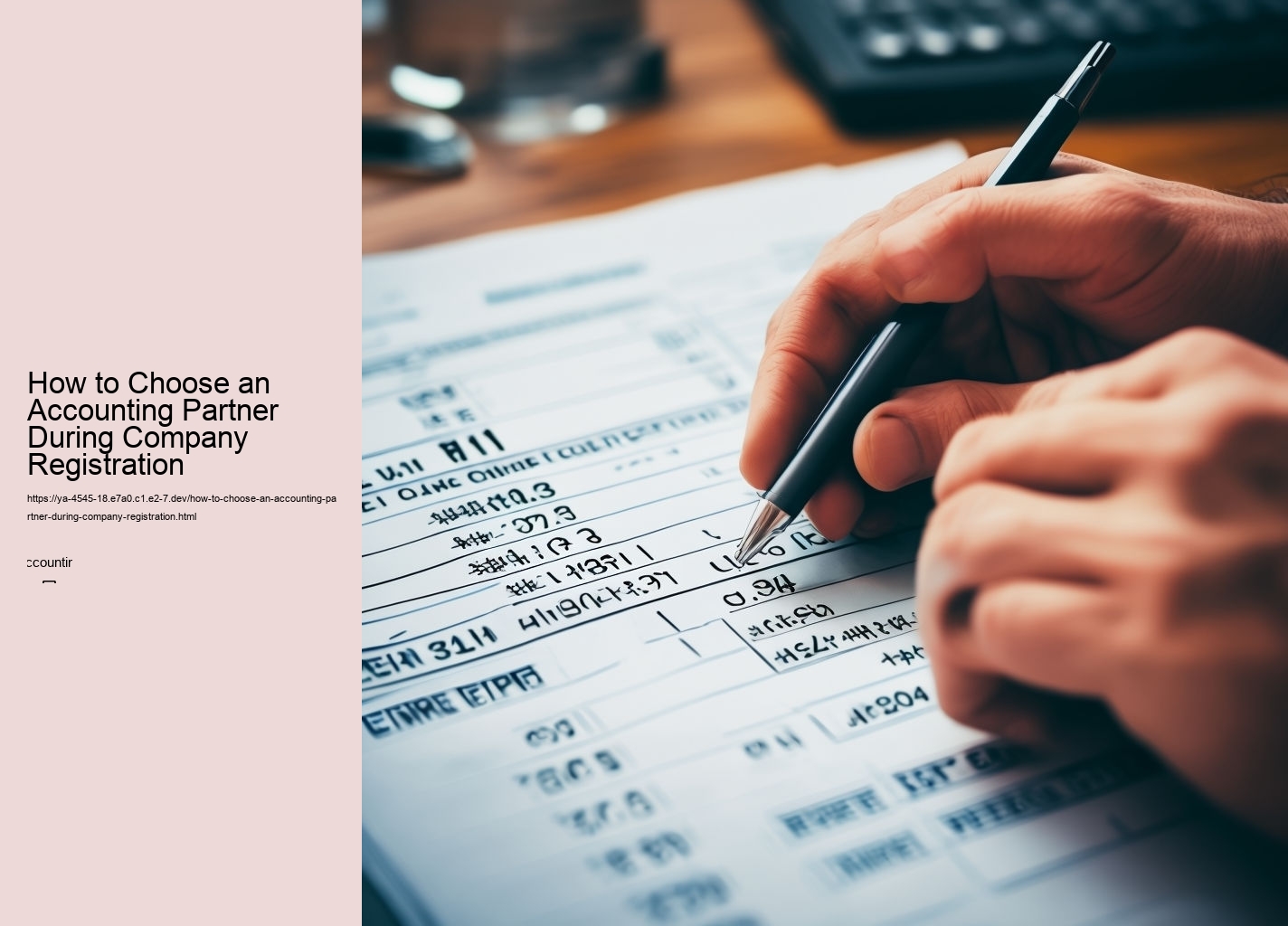 How to Choose an Accounting Partner During Company Registration